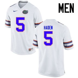 Men's Florida Gators #5 Joe Haden NCAA Nike White Authentic Stitched College Football Jersey OCS6062LM